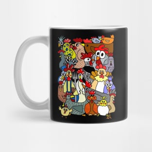 Cartoon Chickens Mug